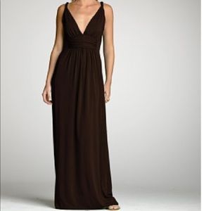 J crew factory brown maxi dress